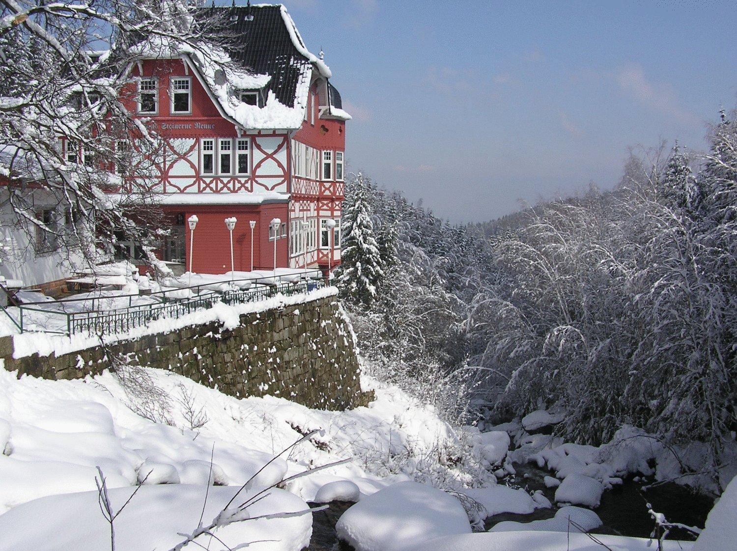 Waldgasthaus & Berghotel Steinerne Renne ヴェルニゲローデ エクステリア 写真